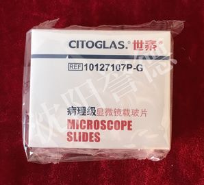 Κίνα Τυποποιημένες φωτογραφικές διαφάνειες γυαλιού μικροσκοπίων ιστολογίας 75mm × 25mm, πάχος 1.0mm1.2mm προμηθευτής